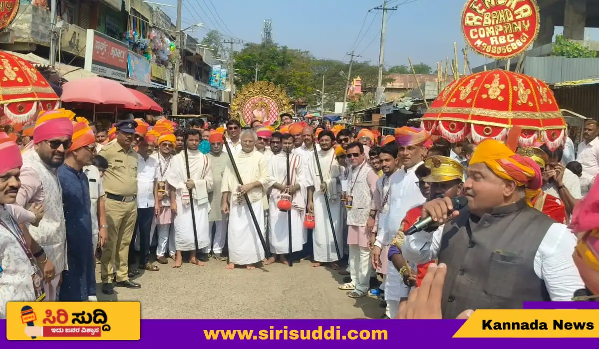 ಹರಪನಹಳ್ಳಿ : ಜೈನ ಮುನಿಗಳಿಗೆ ಅದ್ದೂರಿ ಸ್ವಾಗತ