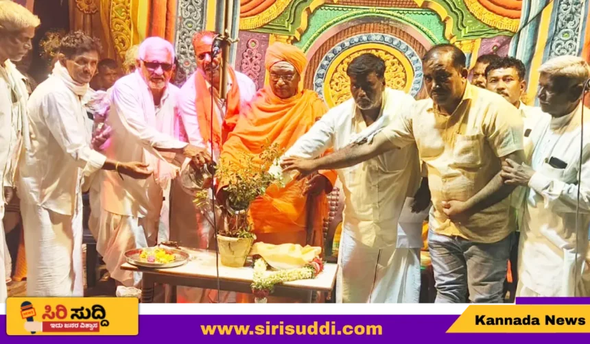 ಹರಪನಹಳ್ಳಿ: ಅರಸೀಕೆರೆಯಲ್ಲಿ  'ಸಂಗ್ಯಾ ಬಾಳ್ಯ' ನಾಟಕ 